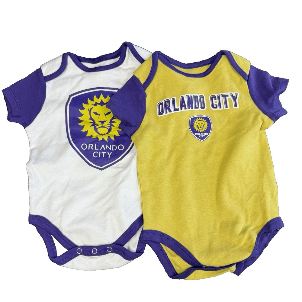 Orlando City MLS Soccer Infant Baby Bodysuit Size 3-6 Months Romper Creeper NWOT